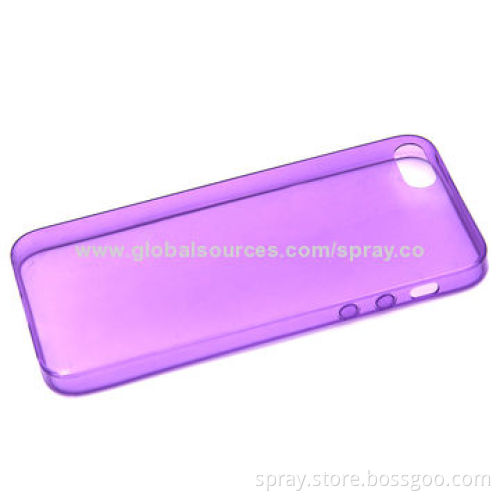 Ultra-slim TPU Cases for iPhone 5/5S, 0.5mm Thickness, Different Colors Available